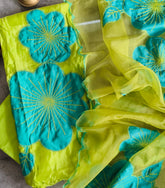 Elegant Upara Silk Applique & Embroidered Party Wear Suit